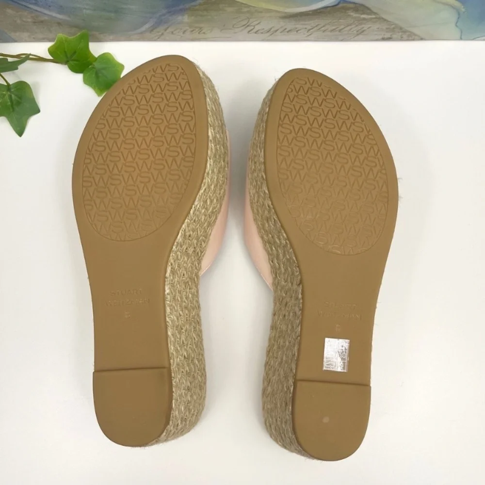 New Stuart Weitzman June 75 Wedge Slide Sandal in Pink Size 8 - Picture 10 of 12